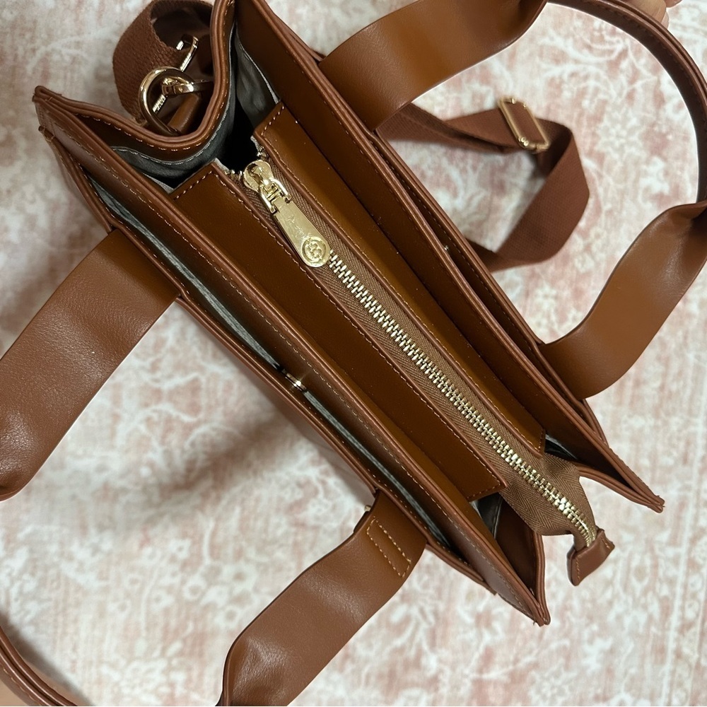 Bostanten 👜 Vegan Leather Brown Tote Bag - Picture 7 of 10